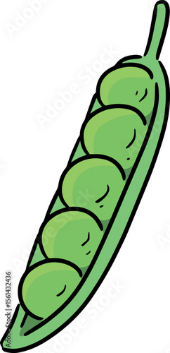 Illustration of green pea

