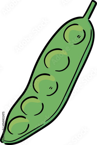 Illustration of green pea
