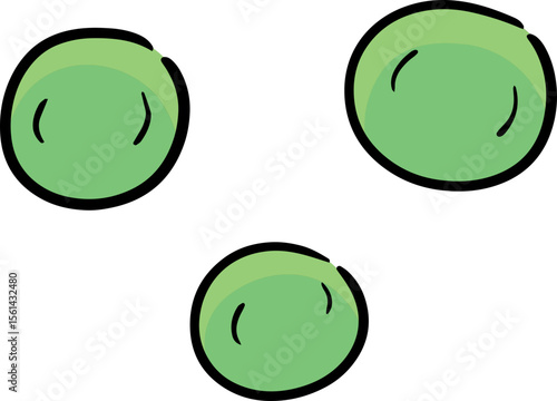 Illustration of green pea
