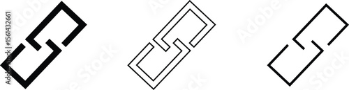 Attachment link icon set, Internet URL webpage url link vector. Chain, link symbol collection isolated on transparent background, Paperclip Hyperlink Icon. link From contact and communication device.