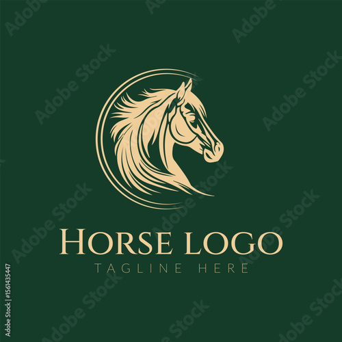 Horse logo vector icon illustration.