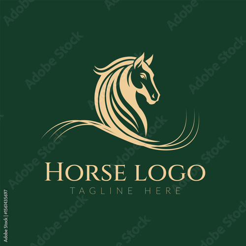 Horse logo vector icon illustration.