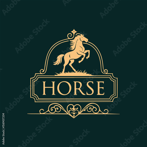 Horse logo vector icon illustration.