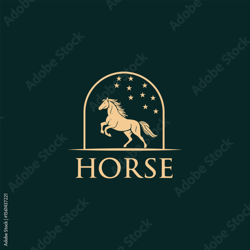 Horse logo vector icon illustration.