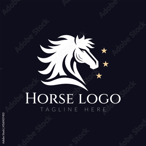 Horse logo vector icon illustration.