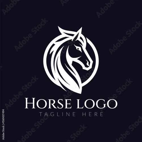 Horse logo vector icon illustration.
