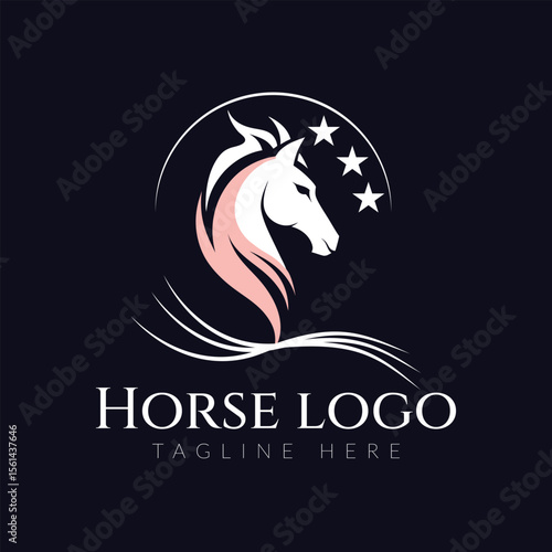 Horse logo vector icon illustration.