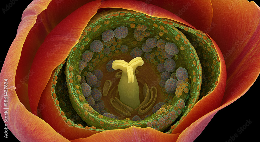 Obraz premium Storage Parenchyma Cells in Bulb of Tulip Plant
