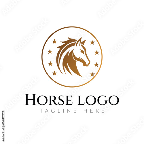 Horse logo vector icon illustration.