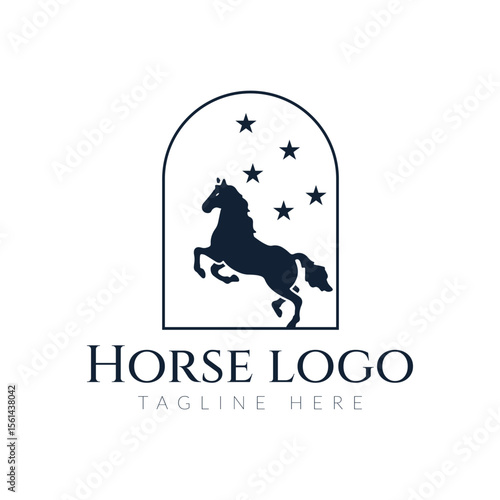 Horse logo vector icon illustration.