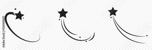 Shooting Star Icon . shooting star Solid icon . 