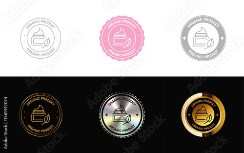 Organic Product logo. Icon, Stamp, Badge, Seal and Symbol vector