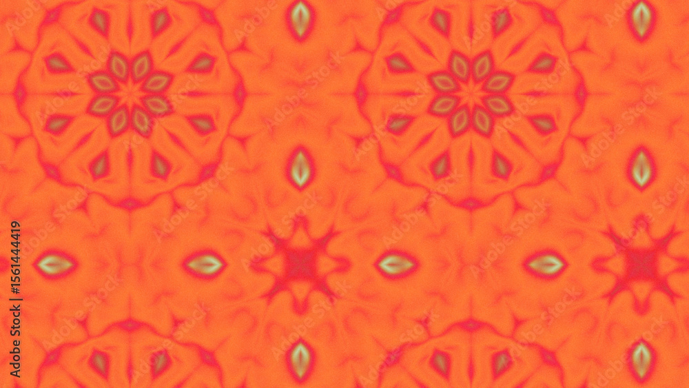 Abstract Radiant Burst with Soft Grain Texture, Symmetrical Glow Pattern in Psychedelic Style, Radiating Circular Abstract with Subtle Noise, Kaleidoscopic Starburst with Gradient Flow