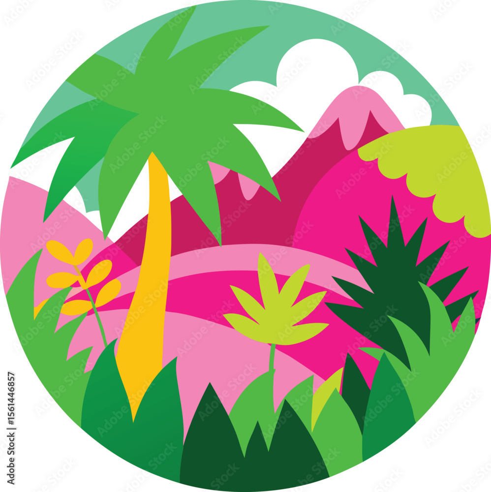 Naklejka premium sunset heart leaf sketch