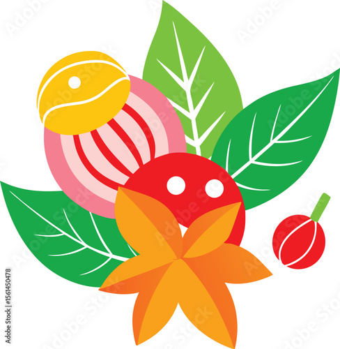 candy color frond art