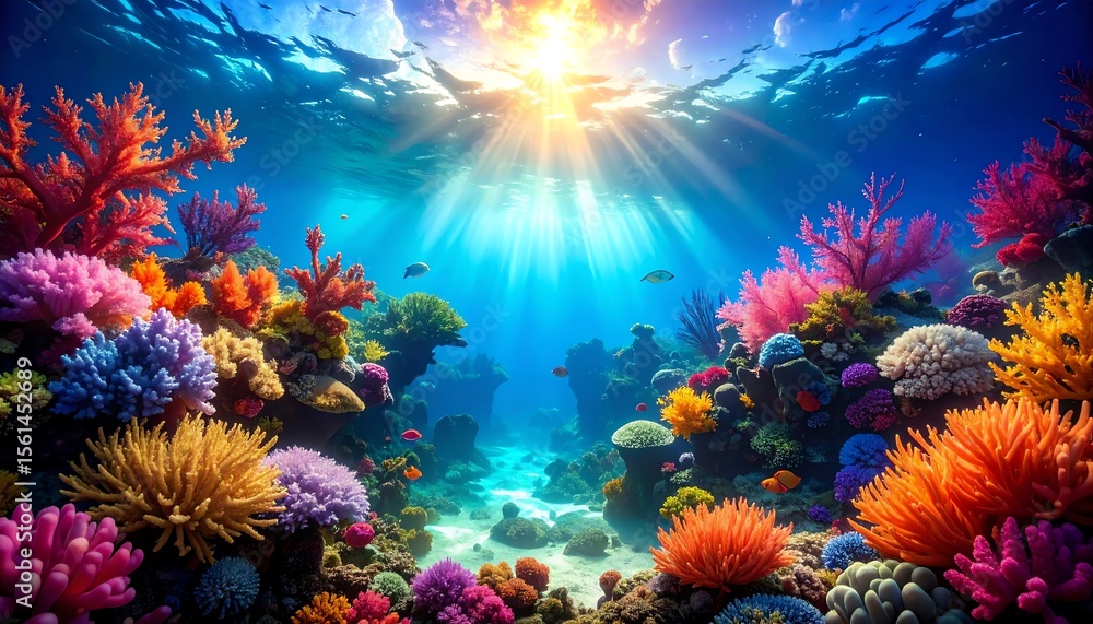 Fototapeta premium Vibrant Coral Reef Ecosystem