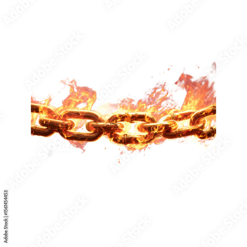 Fiery Chain of Freedom Burning Links of Liberation and Breaking Free