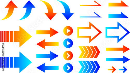 グラデーションの矢印セット