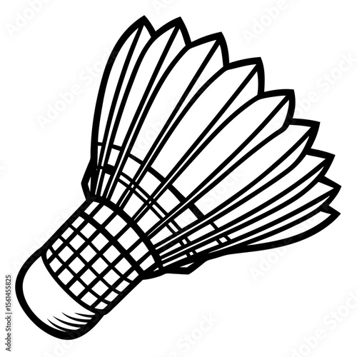 badminton racket and shuttlecock