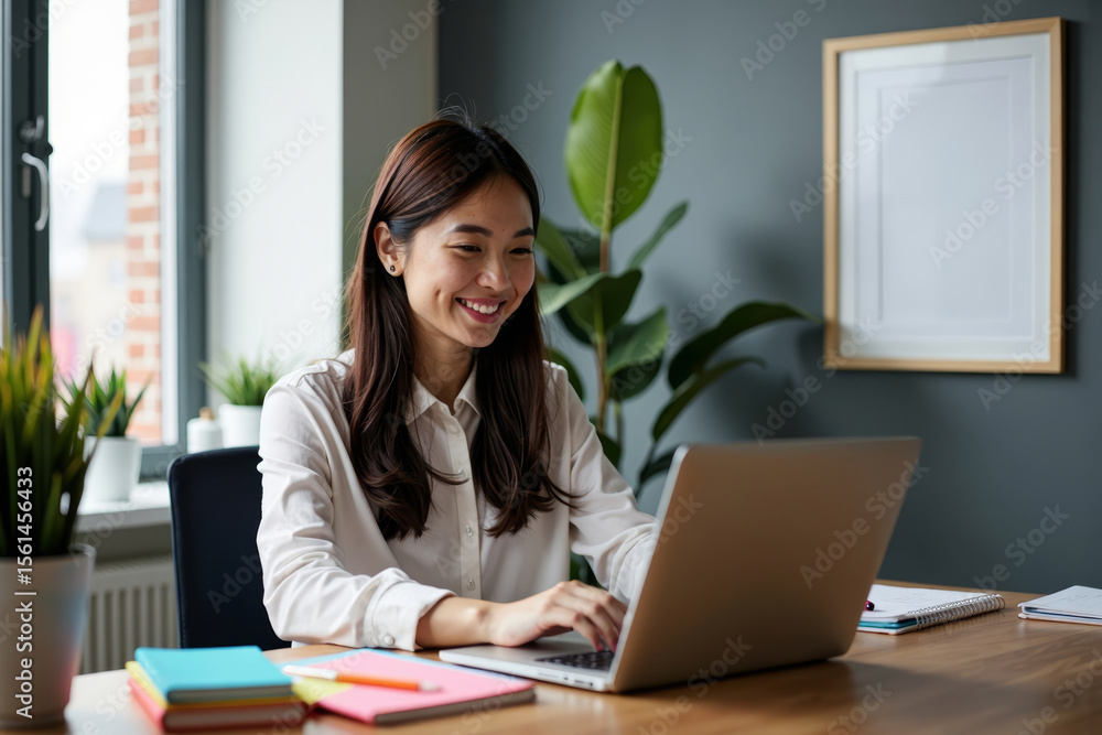 A Stylish Workspace for the Modern Businesswoman: Plant, Notebooks, and Motivational Quote Included A Stylish Workspace for the Modern Businesswoman: Plant, Notebooks, and Motivational Quote Included