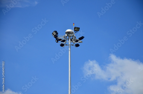 Spotlight pole at Trang airport