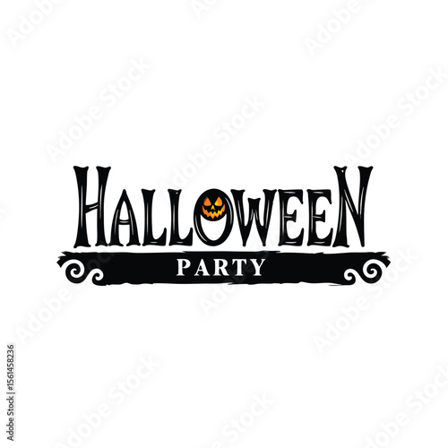 Happy Halloween party  emblem 1+ Million Halloween Vector    Art, Icons,  banner and Graphics for