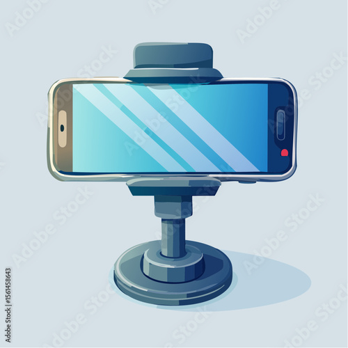 車用スマホホルダーに固定されたスマホのイラスト