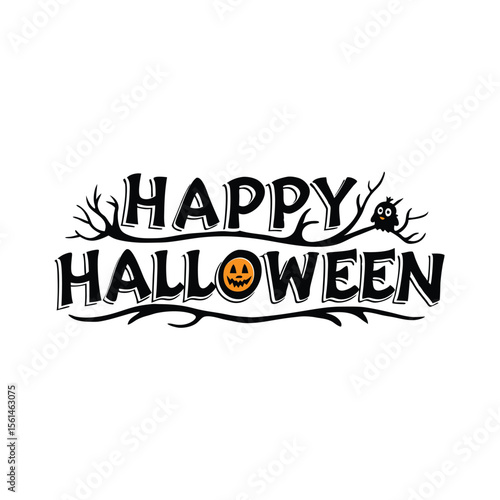 Happy Halloween party  emblem 1+ Million Halloween Vector    Art, Icons,  banner and Graphics for