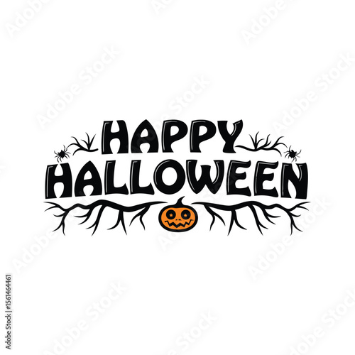 Happy Halloween party  emblem 1+ Million Halloween Vector    Art, Icons,  banner and Graphics for