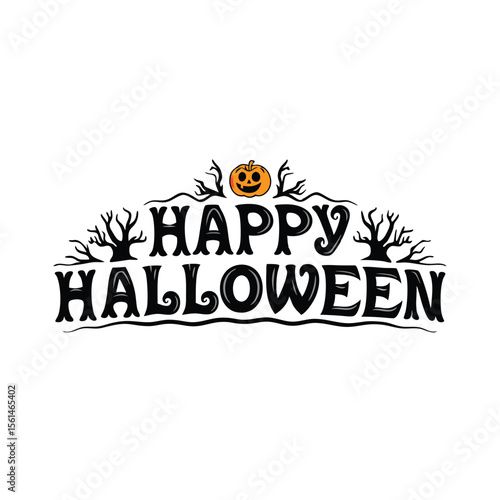 Happy Halloween party  emblem 1+ Million Halloween Vector    Art, Icons,  banner and Graphics for