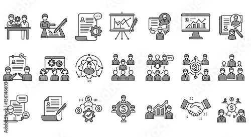 set of business people icons