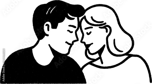 Romantic moment between a couple sharing an intimate gaze