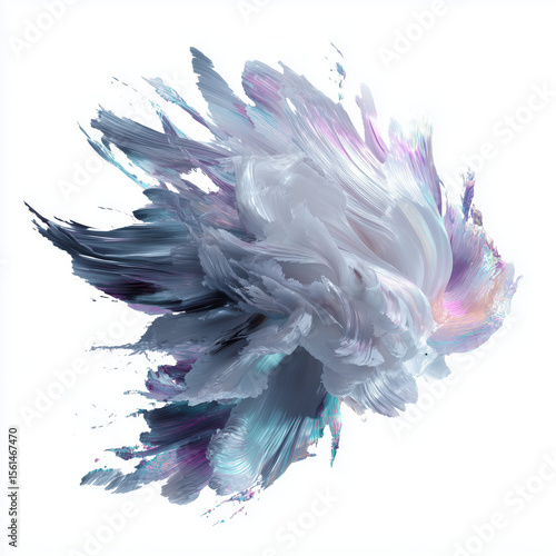 Abstract Paint Explosion Art , PNG isolated cut out image