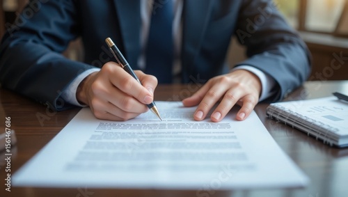 Professional Business Contract Signing and Documentation