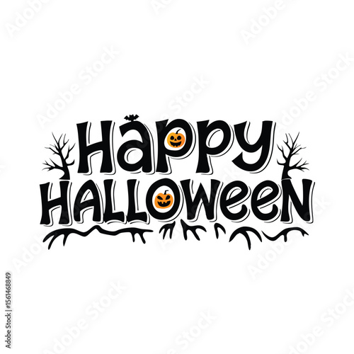 Happy Halloween party  emblem 1+ Million Halloween Vector    Art, Icons,  banner and Graphics for
