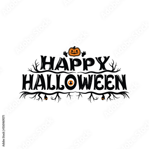 Happy Halloween party  emblem 1+ Million Halloween Vector    Art, Icons,  banner and Graphics for