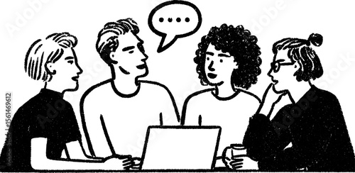 Collaborative team discussion in breakout room setting