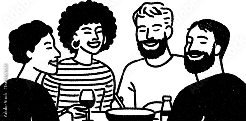 Group of friends enjoying cooking together - social gathering and culinary fun