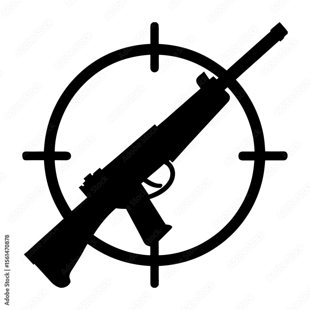 Submachine Gun Target Icon Submachine Gun Target Icon