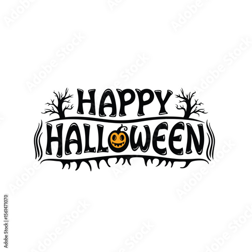 Happy Halloween party  emblem 1+ Million Halloween Vector    Art, Icons,  banner and Graphics for