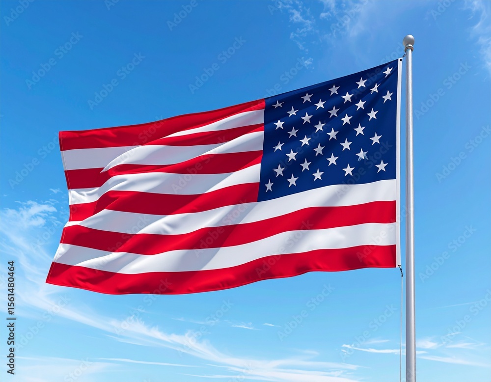 Obraz premium 4th of July, Independence Day, USA, patriotic, American flag, celebration, star confetti 