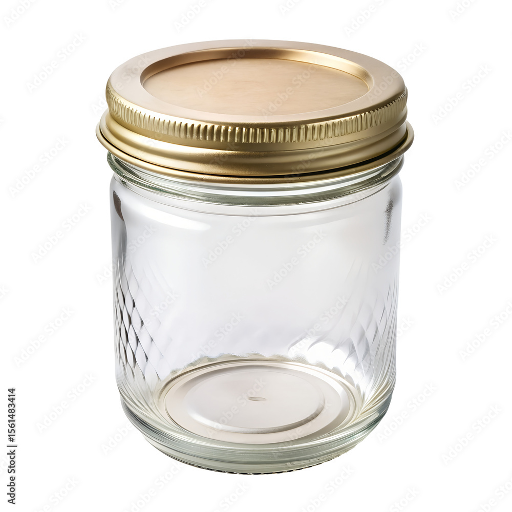 Mason Jar with Screw on Lid on White Background Mason Jar with Screw on Lid on White Background