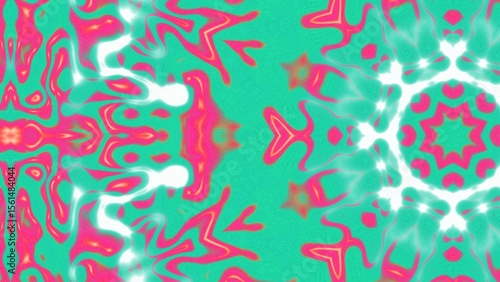 Abstract Radiant Burst with Soft Grain Texture, Symmetrical Glow Pattern in Psychedelic Style, Radiating Circular Abstract with Subtle Noise, Kaleidoscopic Starburst with Gradient Flow