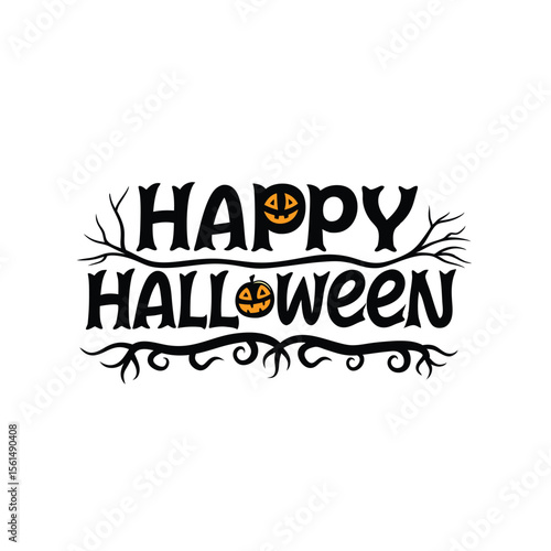 Happy Halloween party  emblem 1+ Million Halloween Vector    Art, Icons,  banner and Graphics for