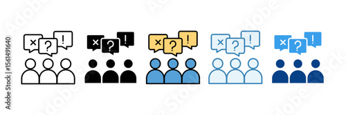 Social Issues  Icon Set Multiple Style Collection