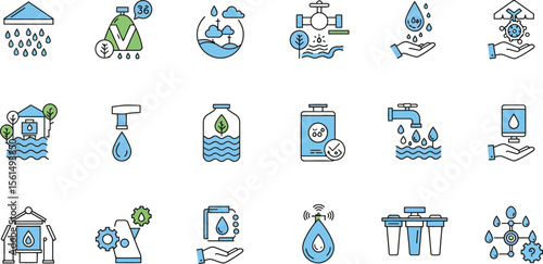 Water Conservation Icons A Visual Guide to Sustainable Water Practices