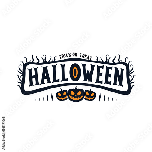 Happy Halloween party  emblem 1+ Million Halloween Vector    Art, Icons,  banner and Graphics for