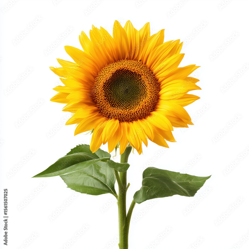 Obraz premium Stunning Sunflower in Full Bloom , PNG isolated cut out image