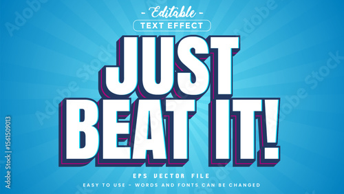 Just beat it text, editable text effect.