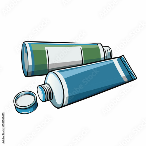 Allergy Relief Cream Tubes with Open Cap for Health Blogs, Dermatology Websites, Allergy Awareness Content, and Skin Care Articles  